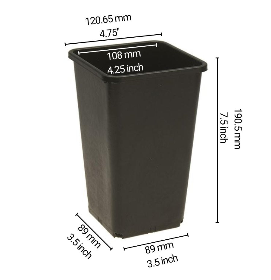 1 gallon pot for plants Square Pot