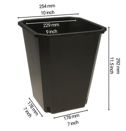 pot size for 3 gallon plant Square Pot